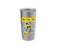 Funny Banana with a Graphic Adhesive Tape Cute Happy Banana Gobelet isotherme en acier inoxydable double paroi