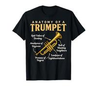 Funny Band Musicien Cadeau Anatomie d'une Trompette T-Shirt