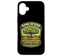 Funny Bank of Dad Fast Cash No Credit Check Fête des pères Blague Coque pour iPhone 16 Plus