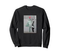 Funny Banksy PAPL14749 Arbre de Noël Graffiti Street Art Sweatshirt