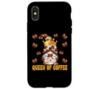 Funny Barista Queen of Coffee GNOME for Women and Coffee Mom Coque pour iPhone X/XS