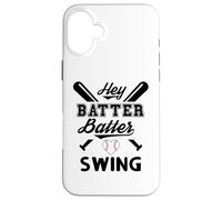 Funny Baseball Batter Batter Swing Hey Game Day Baseball Mom Coque pour iPhone 16 Plus