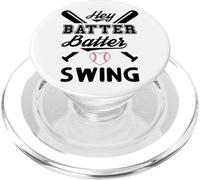 Funny Baseball Batter Batter Swing Hey Game Day Baseball Mom PopSockets PopGrip pour MagSafe
