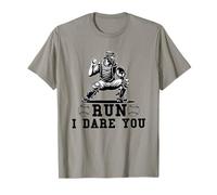 Funny Baseball Catcher Run I Dare You Backstop Batterie Mate T-Shirt