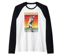 Funny Baseball Home Run Rétro Vintage Manche Raglan