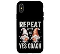 Funny Baseball Saying for Kids Coach Repeat After Me Yes Sir Coque pour iPhone X/XS