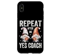 Funny Baseball Saying for Kids Coach Repeat After Me Yes Sir Coque pour iPhone XS Max