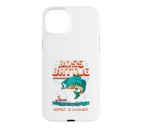 Funny Bass Fishing Boss Battle, Jeu rétro, Design Pixel Art Coque pour iPhone 15 Plus