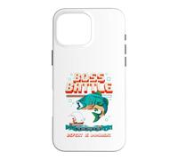 Funny Bass Fishing Boss Battle, Jeu rétro, Design Pixel Art Coque pour iPhone 16 Pro Max
