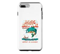 Funny Bass Fishing Boss Battle, Jeu rétro, Design Pixel Art Coque pour iPhone 7 Plus/8 Plus