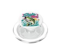 Funny Bass Fishing Graphic Largemouth Lake Angler Humor PopSockets PopGrip pour MagSafe