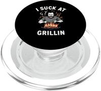 Funny BBQ Fail Burn The Food 4 juillet Grillin Grilling Men PopSockets PopGrip pour MagSafe