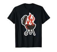 Funny BBQ Flame King, Backyard Cookout Fire Humor T-Shirt