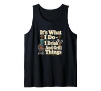 Funny BBQ Grill Master Barbecue Cookout Grilling Humour Débardeur