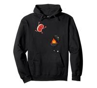Funny BBQ Grilling Steak Jumping on Grill Sweat à Capuche