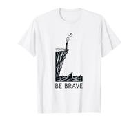 Funny Be Brave Shark Falaise Saut Sarcastique Dark Humour T-Shirt