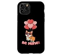 Funny Be Mine Valentines Day Heart Balloons Corgi Dog Lover Coque pour iPhone 11 Pro