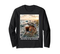 Funny Beach Crab Shoreline, C'est Mon Emploi du Temps Manche Longue
