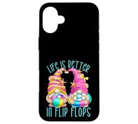 Funny Beach Gnomes for Women Life is Better in Flip Flops Coque pour iPhone 16 Plus