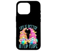 Funny Beach Gnomes for Women Life is Better in Flip Flops Coque pour iPhone 16 Pro