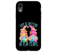 Funny Beach Gnomes for Women Life is Better in Flip Flops Coque pour iPhone XR