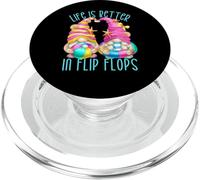 Funny Beach Gnomes for Women Life is Better in Flip Flops PopSockets PopGrip pour MagSafe