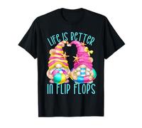 Funny Beach Gnomes for Women Life is Better in Flip Flops T-Shirt
