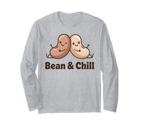 Funny Bean & Chill Powered by Beans Lover Vegan Humour Manche Longue