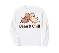 Funny Bean & Chill Powered by Beans Lover Vegan Humour Sweatshirt