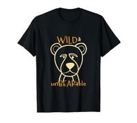 Funny Bear Jeu de Mots Sauvage et insupportable T-Shirt Graphique avec Valeur, Homme, Noir, M