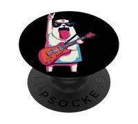 Funny Bear Nurse Rock Music, Joueur de Guitare, Dessin animé PopSockets PopGrip Adhésif
