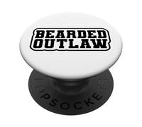 Funny Beard Lover Gift Idea for Men Who Live the Outlaw Life PopSockets PopGrip Adhésif