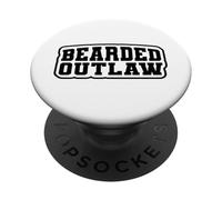 Funny Beard Lover Gift Idea for Men Who Live the Outlaw Life PopSockets PopGrip Adhésif