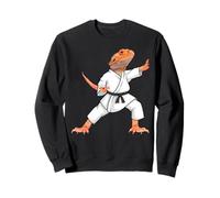 Funny Bearded Dragons Doing Karate Samurai Ninja Lizard Sweatshirt