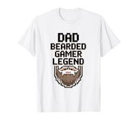 Funny Bearded Gamer Dad Gaming Dad Beard Legend Father's Day T-Shirt
