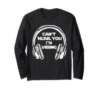 Funny Beatmaker Gamer Headset Can't Hear You I'm Vibing Manche Longue