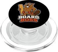Funny Beaver Charpentier Board Boss Graphic PopSockets PopGrip pour MagSafe