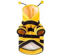 Funny Bee Sweat à capuche coupe-vent et chaud pour petits chiens, idéal pour cosplay, vacances, vêtements anti-chute