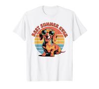 Funny Best Summer Ever Teckel Chien Lifeguard Vacances T-Shirt Graphique avec Valeur