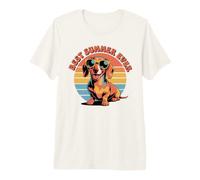 Funny Best Summer Ever Teckel Chien Lifeguard Vacances T-Shirt Haut de Gamme