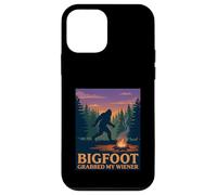 Funny Bigfoot a attrapé Mon Jeu de Mots à Hot-Dog de Wiener Camping Coque pour iPhone 12 Mini