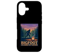 Funny Bigfoot a attrapé Mon Jeu de Mots à Hot-Dog de Wiener Camping Coque pour iPhone 17