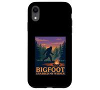 Funny Bigfoot a attrapé Mon Jeu de Mots à Hot-Dog de Wiener Camping Coque pour iPhone XR