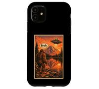 Funny Bigfoot Bruh Alien UFO Introvert Spaceship Coque pour iPhone 11