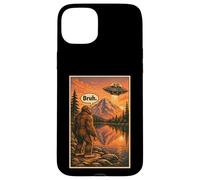 Funny Bigfoot Bruh Alien UFO Introvert Spaceship Coque pour iPhone 15 Plus