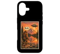 Funny Bigfoot Bruh Alien UFO Introvert Spaceship Coque pour iPhone 17