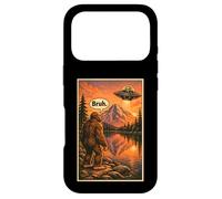 Funny Bigfoot Bruh Alien UFO Introvert Spaceship Coque pour iPhone 17 Pro