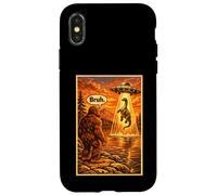 Funny Bigfoot Bruh UFO Alien Loch Ness Monster Abduction Coque pour iPhone X/XS