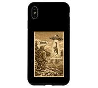 Funny Bigfoot Bruh UFO Alien Loch Ness Monster Abduction Coque pour iPhone XS Max