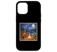 Funny Bigfoot Camping Alien Nessie Sasquatch Campfire Art Coque pour iPhone 12/12 Pro